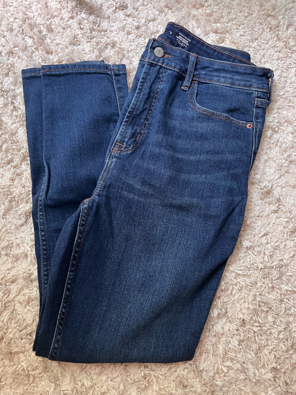 Old Navy High-Rise Rockstar Dark Blue Skinny Jeans